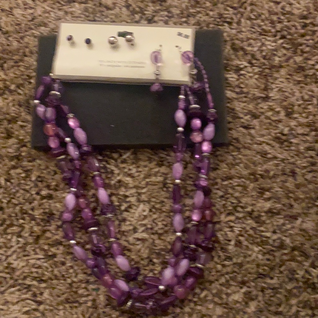 Necklace And 3 Or Earrings Set